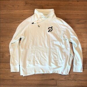 Peloton Cowl Funnel Neck Seafoam Green Long Sleeve Pullover Sweatshirt Sz L